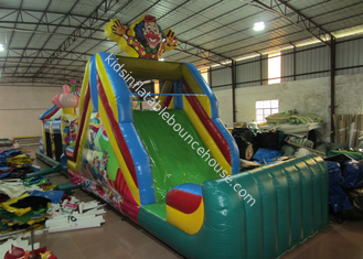 Curso de obstáculo inflável de circo Curso de obstáculo de elefante inflável Palhaço engraçado Curso de obstáculo inflável