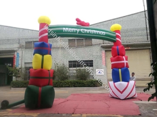 Decorações de Natal infláveis ​​de náilon revestidas de PVC colorido/arco inflável