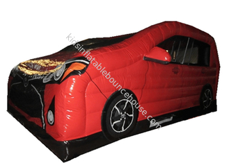 Pequeno segurança inflável de carro vermelho em pvc pintura digital novo salto de carro inflável para crianças menores de 7 anos para jardim de infância