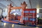 Casa de ônibus inflável larga vermelha PVC castelo de salto para entretenimento infantil ecológico