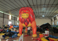 Sinais de publicidade infláveis ​​de desenhos animados comerciais pintura digital leão inflável gigante para exibição