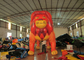Sinais de publicidade infláveis ​​de desenhos animados comerciais pintura digital leão inflável gigante para exibição