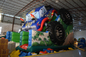 Corrediça inflável de caminhão monstro durável / impressão digital SUV expedição carro escorregador seco