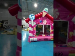 EN14960 Casa de salto inflável comercial com tema de doces PVC 3x3m Castelo de salto inflável