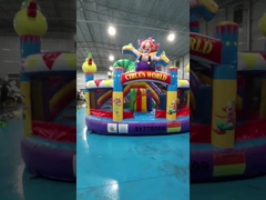 EN14960 Combos infláveis com tema de palhaço PVC 5.2x5m Casa de salto infantil