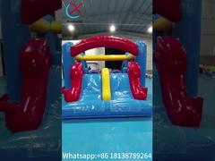 Casa de salto comercial com ventilador duplo-slide Casa de salto inflável com duplo-slide combo