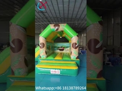 Commercial Grade Inflatable Combo Coconut Tree Sandbeach Inflatable Bouncy House com Slide