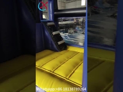 Fireproof Commercial Inflatable Bouncer Moonwalk Cartoon Tema Com Rotary Slide Combo