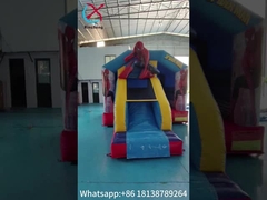 A prova de fogo 0.55mm inflável Jumping Castle Bouncer Combo Com Slide Spiderman