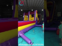 Pvc Tarpaulin Inflável Cursos de obstáculos ao ar livre Jardim Fun Run Sport Para crianças pequenas