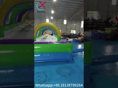 Deslizes de água infláveis de faixa única Crianças Adultos Aluguel de festas Custom Deslizes de água infláveis com piscina