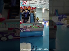 Impressão digital ignífugo comercial Slide inflável Open Wheel Carro de corrida Slide inflável Porter
