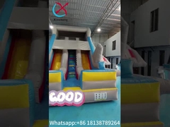 Commercial Inflável Slide Seco Modelo de Avião Duplo Slides Castelo Inflável Para Crianças E Adultos