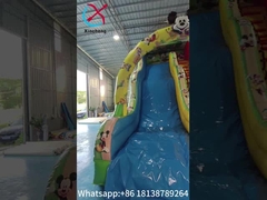 Slide seco inflável comercial ao ar livre Castelo Disney Mickey Mouse Cartoon Party Slide seco inflável
