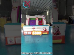 Commercial 0.55 Pvc Impressão Digital Inflável Slide Seco Mickey Mouse Cartoon Inflável Castelo