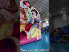 Novo Design Impressão Digital Inflável Casa de Salto com Slides Princesa Disney Salto Inflável