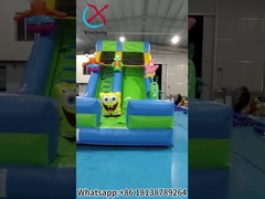 Slides secos infláveis Bob Esponja Calças quadradas Castelo inflável