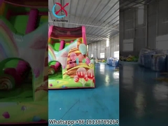 Slides infláveis secos Candy House Slides infláveis Castelo