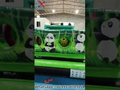 Cursos de obstáculos infláveis Panda Jumping Castle Playground