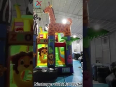 Animais do zoológico infláveis Slides de pandas Castelo inflável