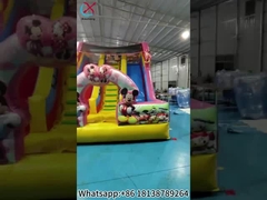 Slide inflável Mickey e Minnie Slide inflável duplo seco Castelo