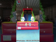 Os Smurfs Slides secos infláveis Castelo inflável para crianças