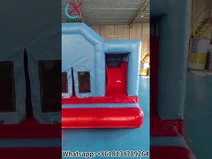 Fabricante Custom Color Splicing Inflatable Elastic House Trampoline