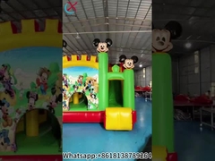 Custom Green Mickey Minnie Cute Anime Temática Kids Jumping Castle