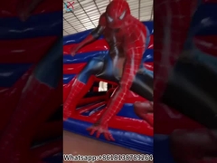 Homem-Aranha inflável Casa de salto com deslizamento Combinação Castelo inflável