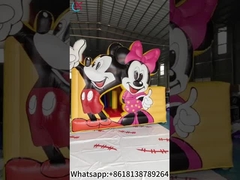 Mickey e Minnie Casa inflável com escorregas Combo Castle