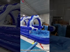 Slide de deslizamento inflável Slides duplos de água infláveis para o exterior