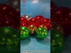 Bola de espelho dourada insuflável, bolas grandes e brilhantes, balão gigante para festa disco, decoração para eventos de Natal