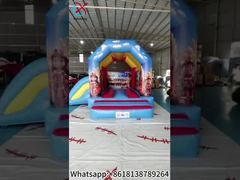 Veja Castelo inflável do Corpo de Bombeiros Castelo Bouncy com Slide Castelo Bouncy Para Venda Demonstração