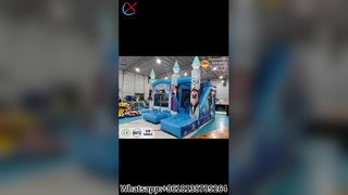 Frozen Themed Inflatable Bounce House With Slide