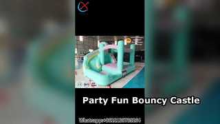 Pastel Bouncy Castle Slide Festas Infantis Diversão