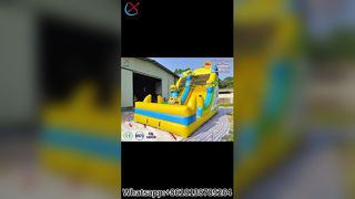 Escorregador inflável Minion para empresas de aluguel de festas infantis