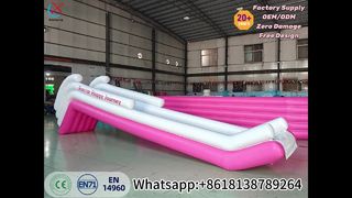 Diversão luxuosa luxuosa da corrediça de água do iate inflável cor-de-rosa