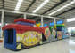 Parque de diversões colorido Blow Up Bounce House, curso de obstáculos ao ar livre Moon Bounce túnel inflável
