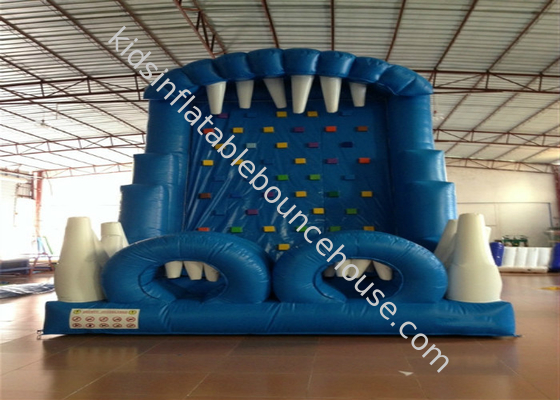 Blue Rock Climbing Bounce House 6 x 4m Escala inflável comercial