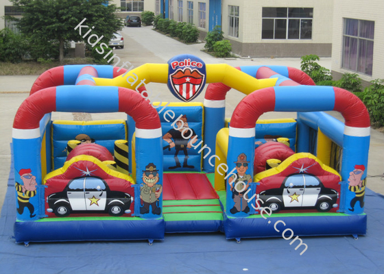 Estação de Polícia de Fábrica Design Inflavel Fun City Impermeável Inflavel Castelo Bouncy