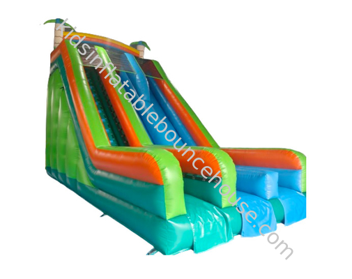Impressão de seda Slide seco inflável comercial para salto ao ar livre