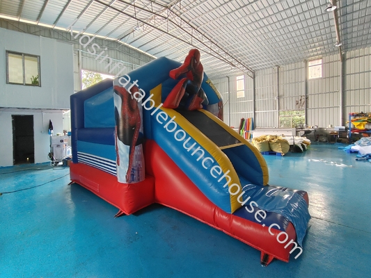A prova de fogo 0.55mm inflável Jumping Castle Bouncer Combo Com Slide Spiderman