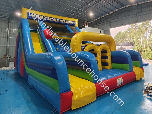 UL Listado Comércio Inflável Slides de Água Vertical Rush Inflável Obstáculo Slide Logotipo personalizado