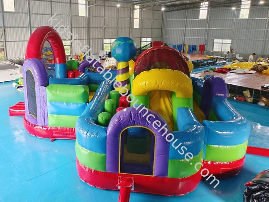 Fabricante Cidade Inflável Divertida Campo de Jogos Inflável Colorido Castelo Inflável Engraçado