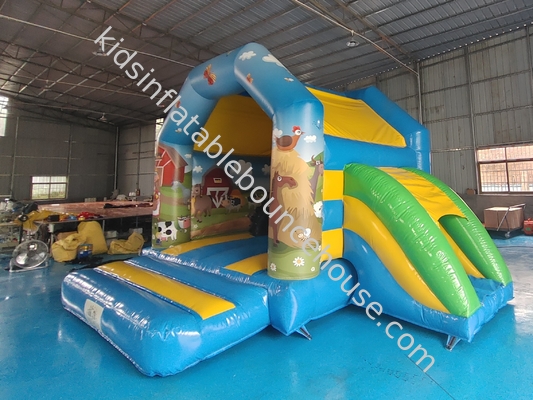 Commercial Kids inflável Jumping Castle com Slide Farm tema inflável casa de salto combo para exterior interior