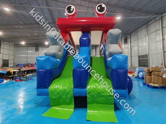 Commercial Grade Inflável Slide Seco Cartoon Caranguejo Inflável Alto Slides Duplas Para Crianças E Adultos