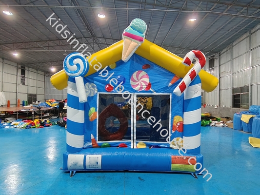 Commercial Grade Outdoor Indoor Inflatable Bounce House Blue Candy House Inflatable Jumping Castle Para Crianças