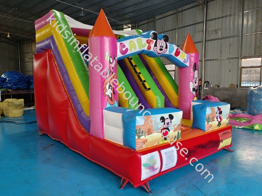 Impressão Digital Comercial Slide Seco Inflavel Mickey Mouse Cartoon Castelo Inflavel Para Outdoors Para Crianças