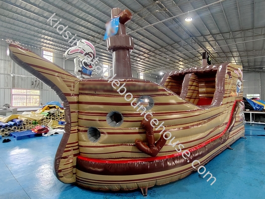 Castelo Inflável Comercial O Navio Pirata Casa Inflável Salto com Deslizamento Parque Inflável Para Crianças