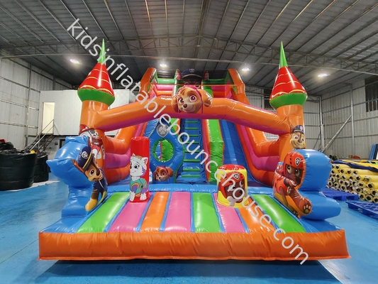Slides infláveis comerciais populares PAW Patrulha tema Slides infláveis Castelo para crianças e adultos